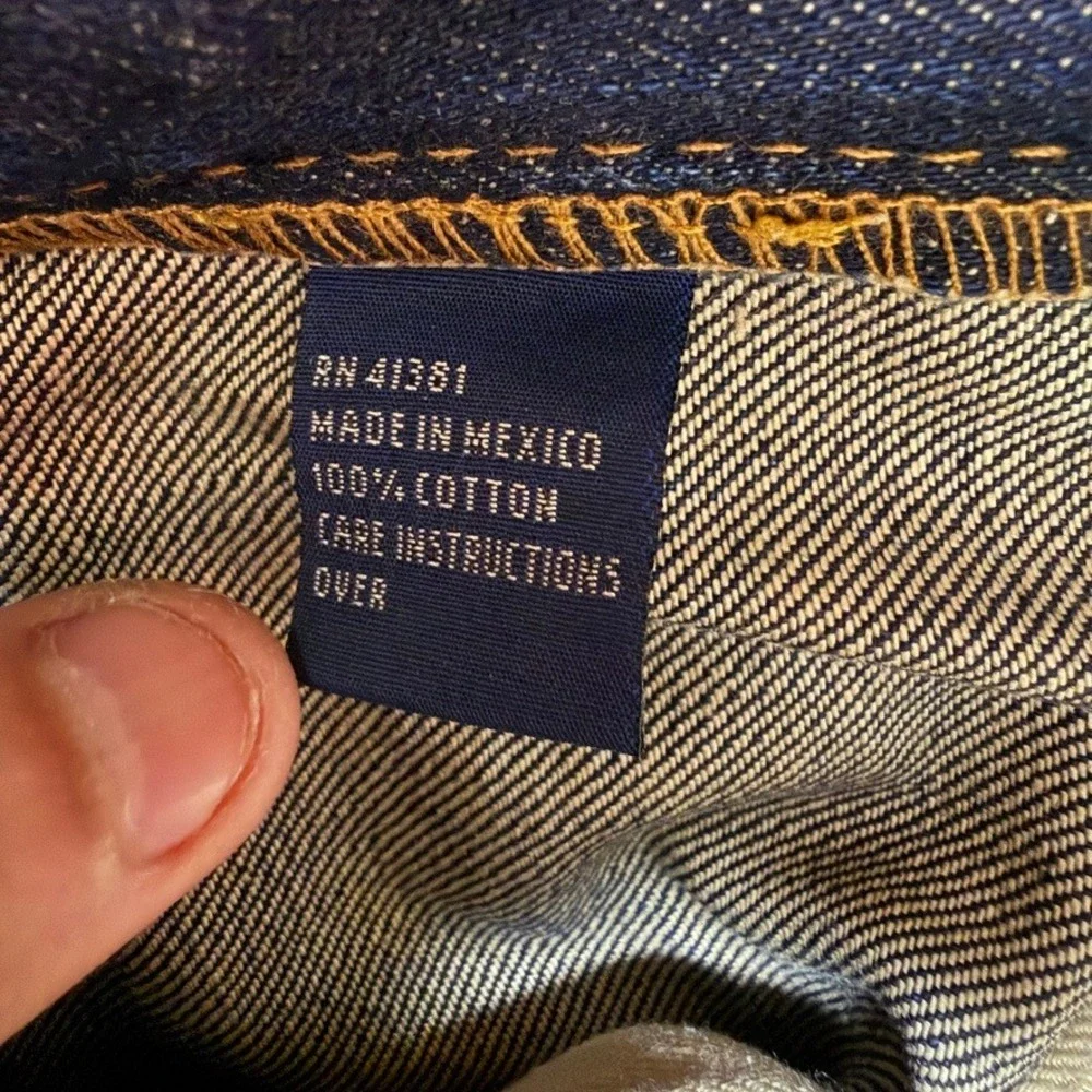 Polo Ralph Lauren Straight Leg Jeans 34x30 (FIT 36x30) Blue Denim Button Fly